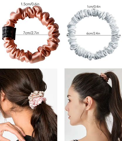 100% Pure Mulberry Silk Scrunchies