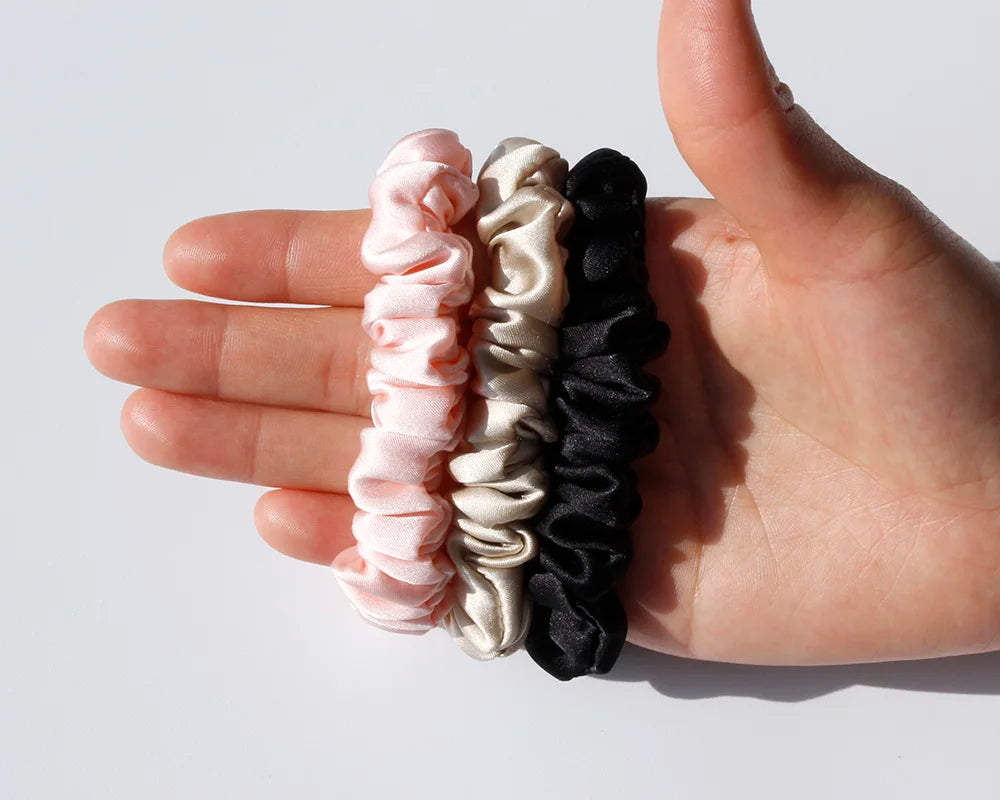 100% Pure Mulberry Silk Scrunchies