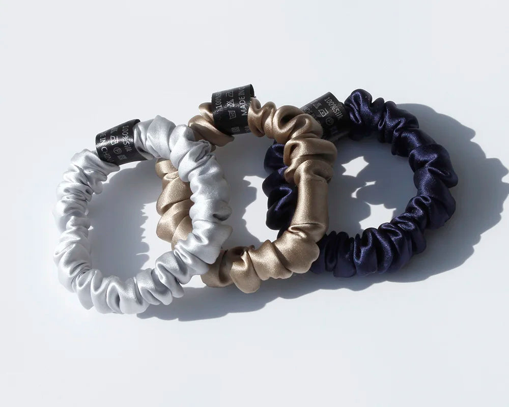 100% Pure Mulberry Silk Scrunchies
