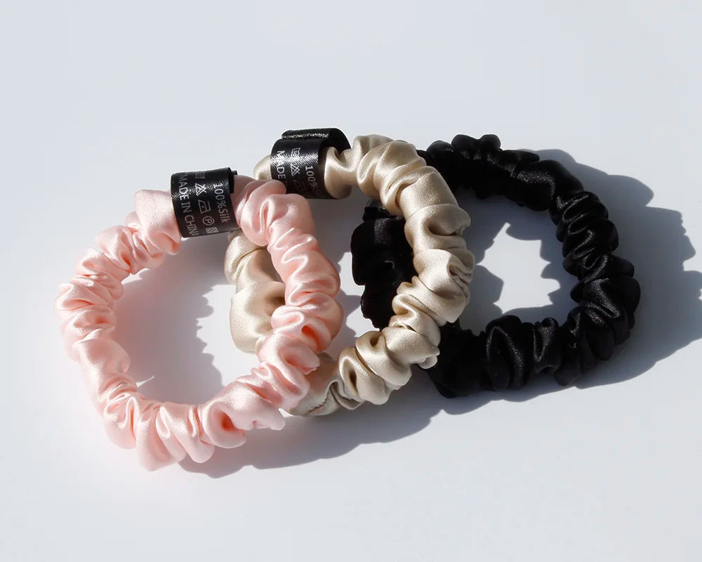 100% Pure Mulberry Silk Scrunchies