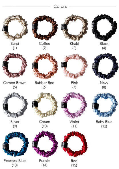 100% Pure Mulberry Silk Scrunchies