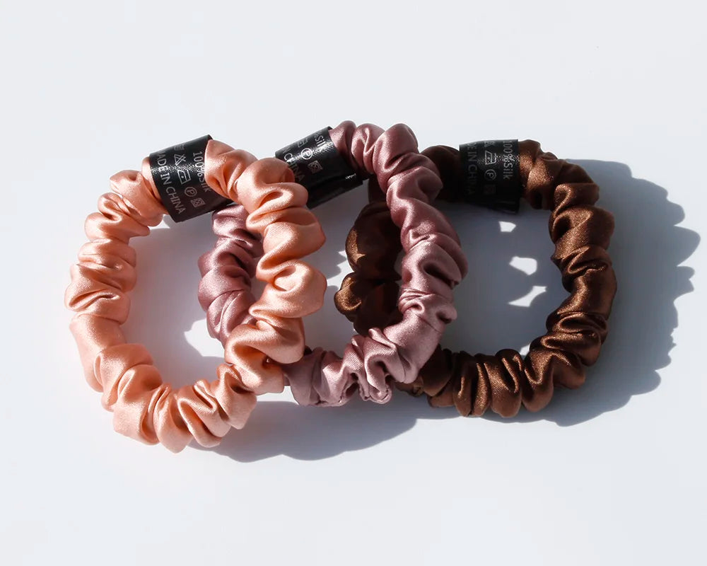 100% Pure Mulberry Silk Scrunchies