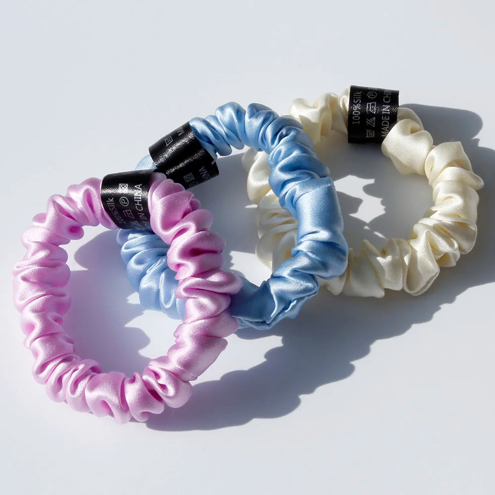 100% Pure Mulberry Silk Scrunchies